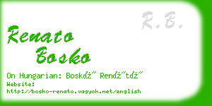 renato bosko business card